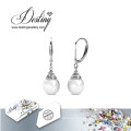 Destino joyas cristales de Swarovski lazo de perlas pendientes